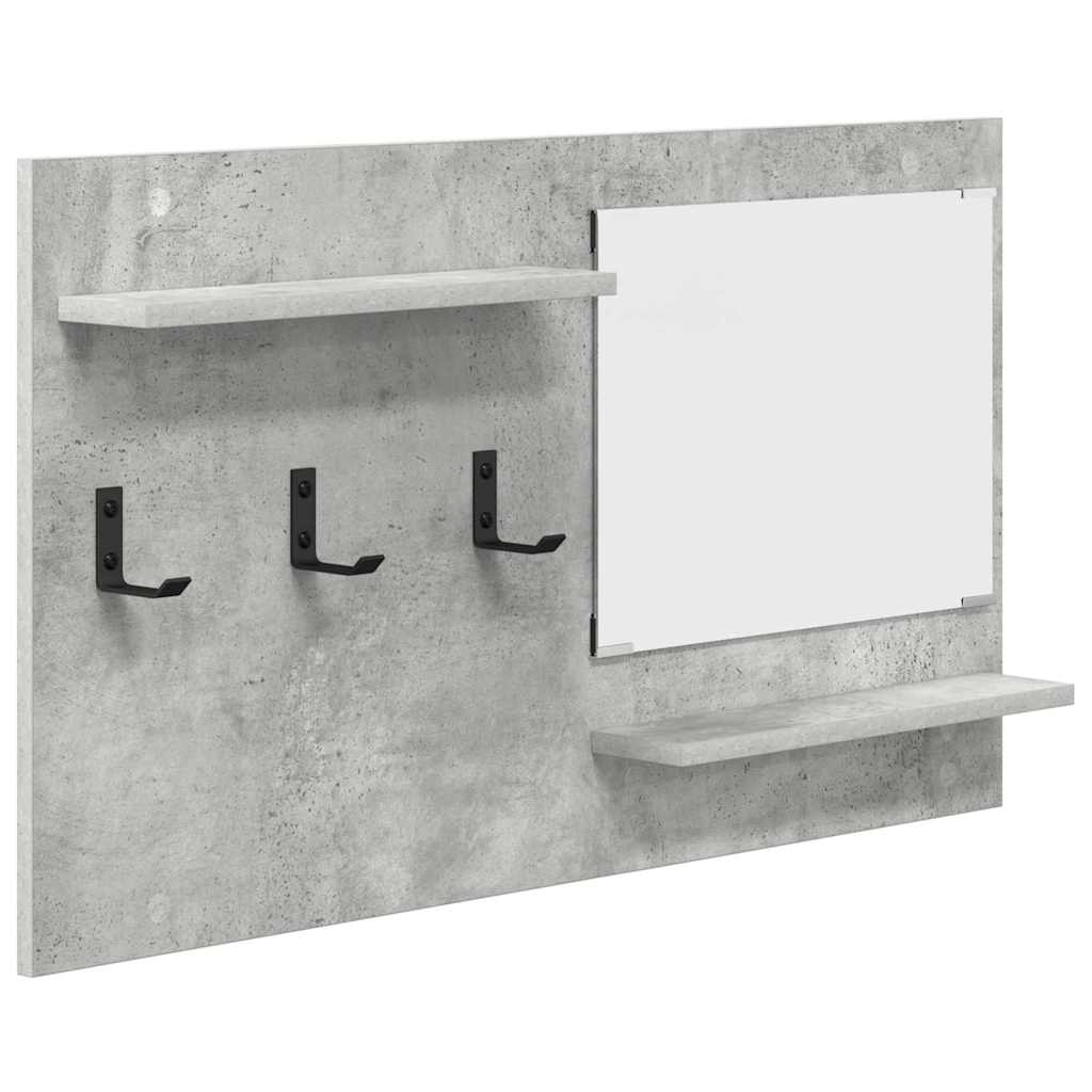Vegghengt kleshenger Betonggrå 90 x 10 x 50 cm Konstruert tre