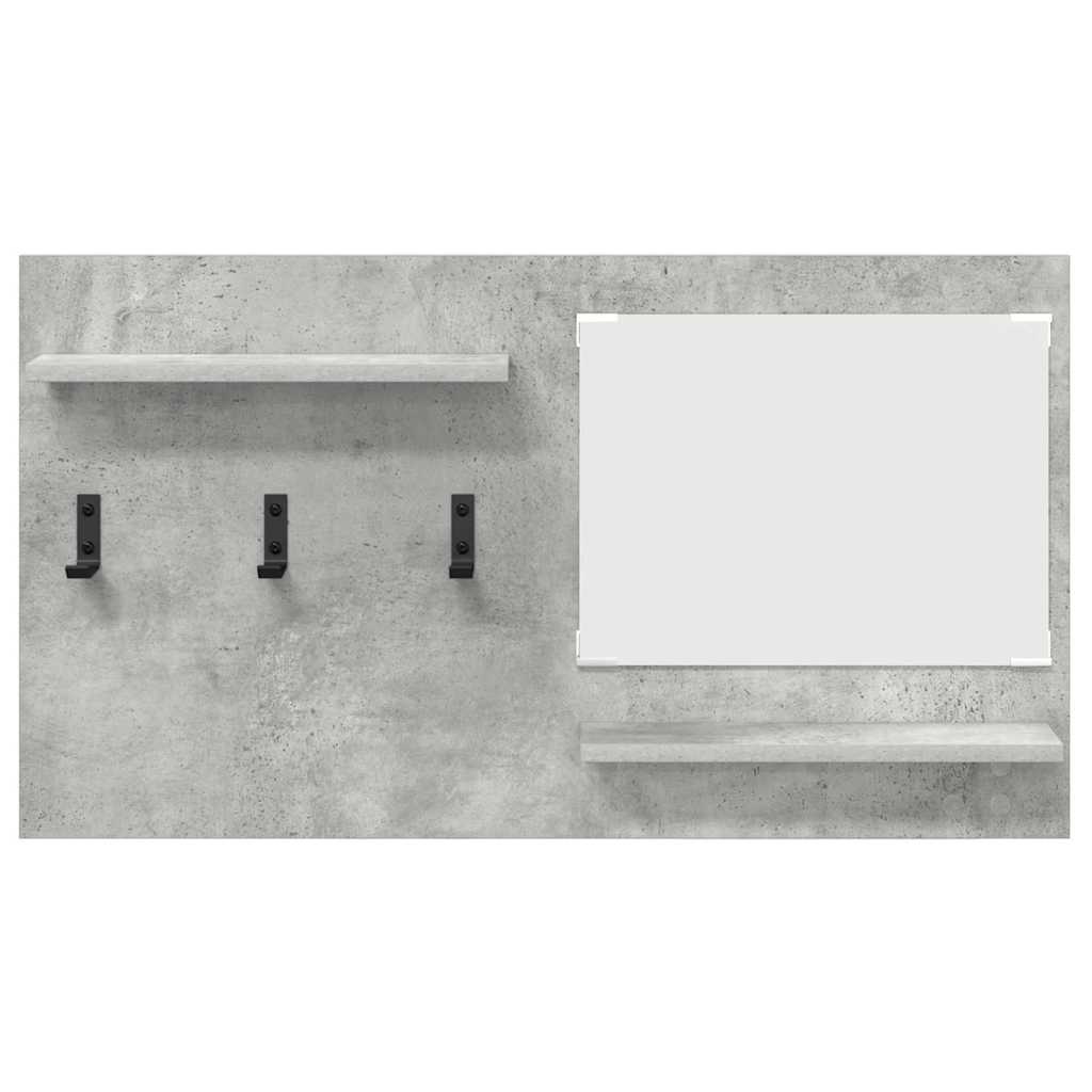 Vegghengt kleshenger Betonggrå 90 x 10 x 50 cm Konstruert tre