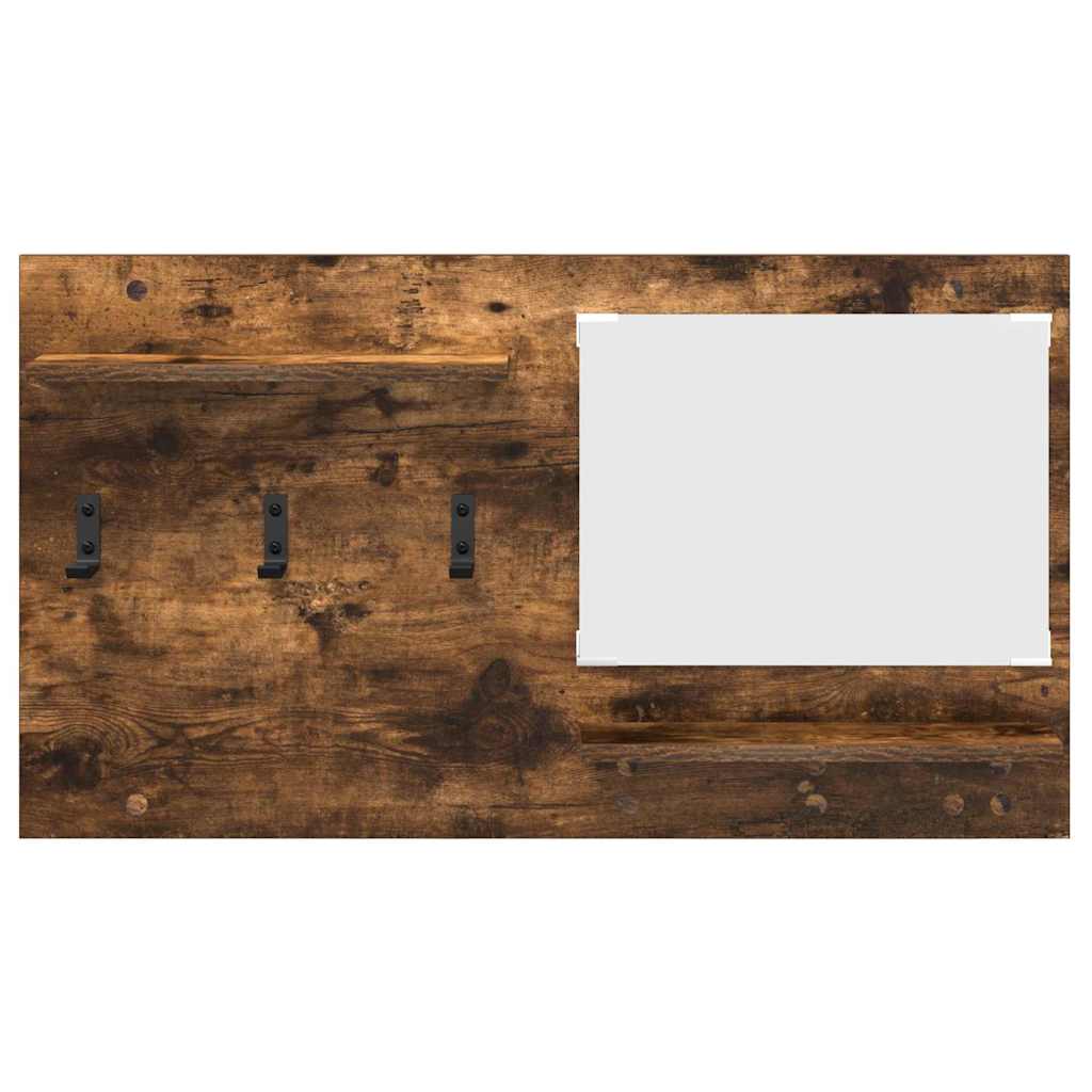 Vegghengt kleshenger Røkt eik 90 x 10 x 50 cm Konstruert tre