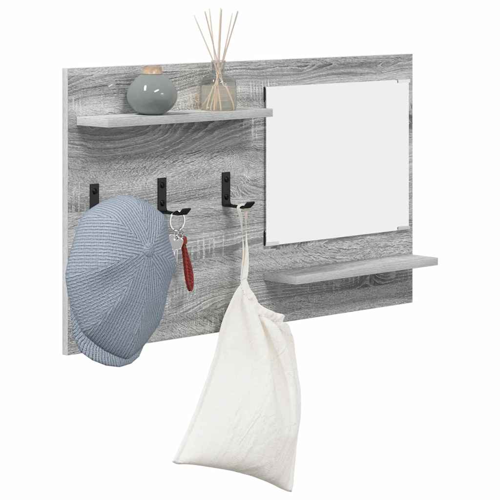Vegghengt kleshenger Grå sonoma 90 x 10 x 50 cm Konstruert tre
