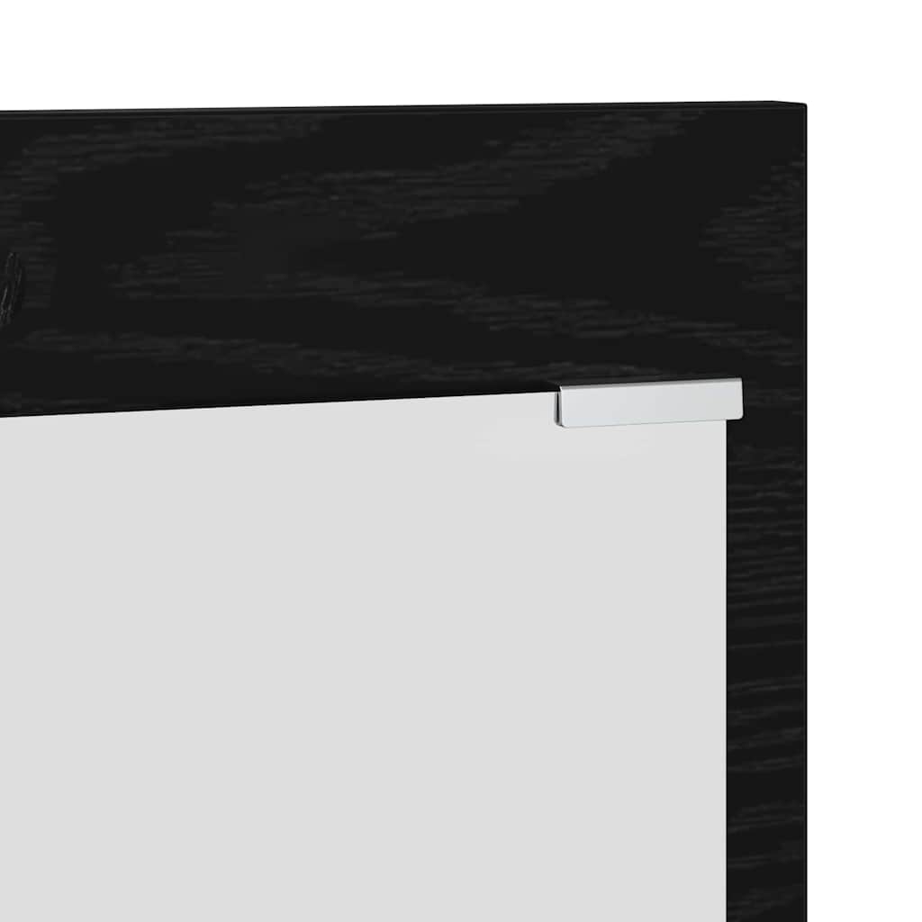 Vegghengt kleshenger Svart eik 70 x 10 x 90 cm Konstruert tre
