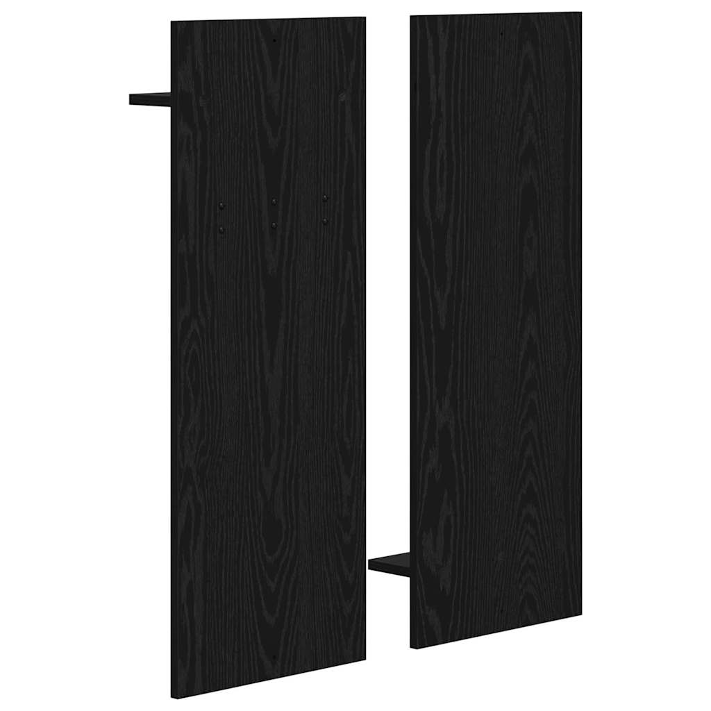 Vegghengt kleshenger Svart Eik 70 x 10 x 90 cm Konstruert tre