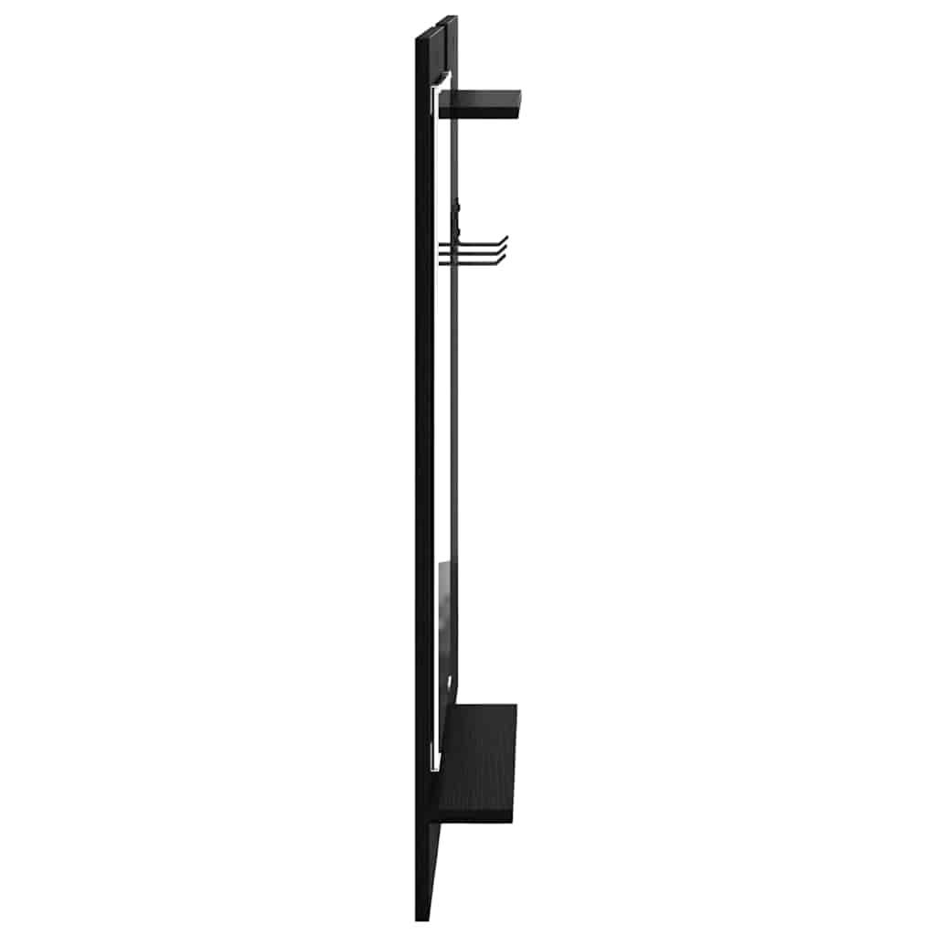 Vegghengt kleshenger Svart eik 70 x 10 x 90 cm Konstruert tre