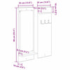Vegghengt kleshenger Røkt eik 70 x 10 x 90 cm Konstruert tre