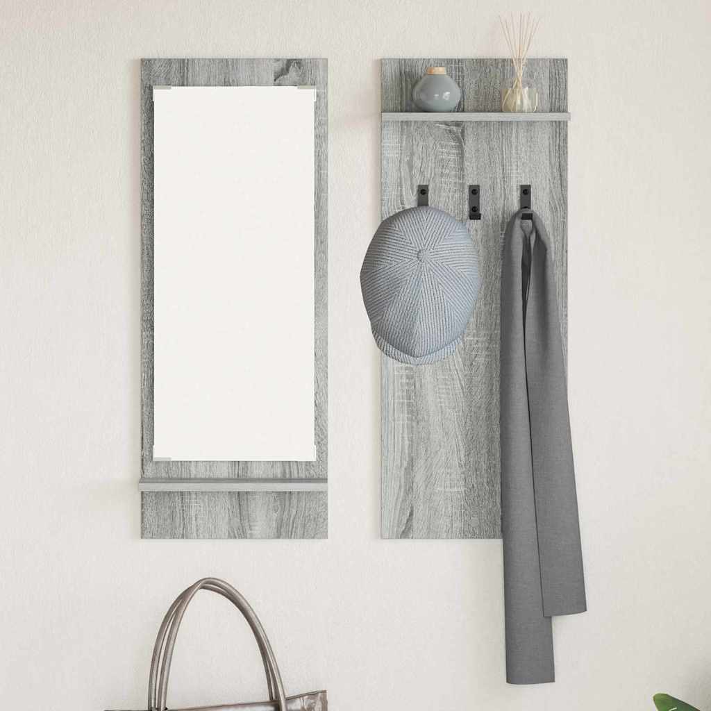 Vegghengt kleshenger Grå sonoma 70 x 10 x 90 cm Konstruert tre