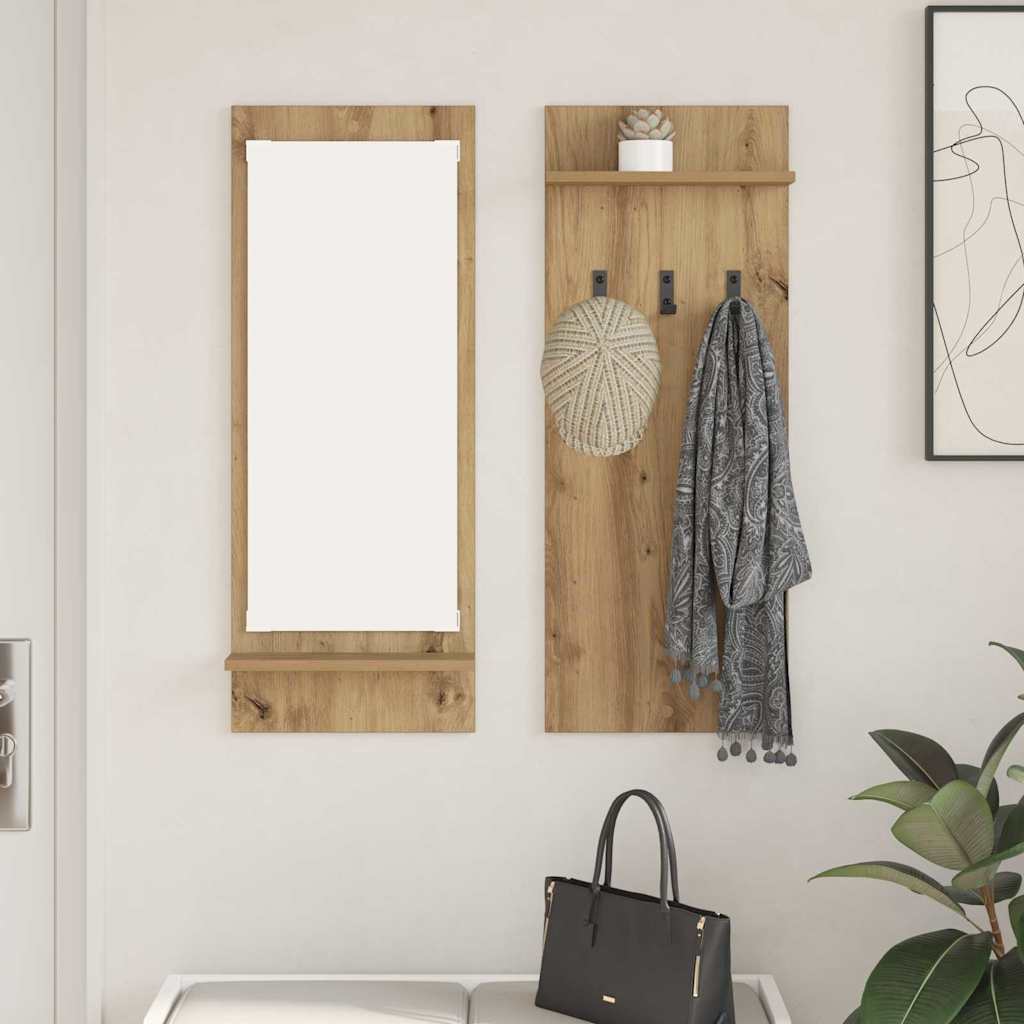 Vegghengt kleshenger artisan eik 70 x 10 x 90 cm Konstruert tre