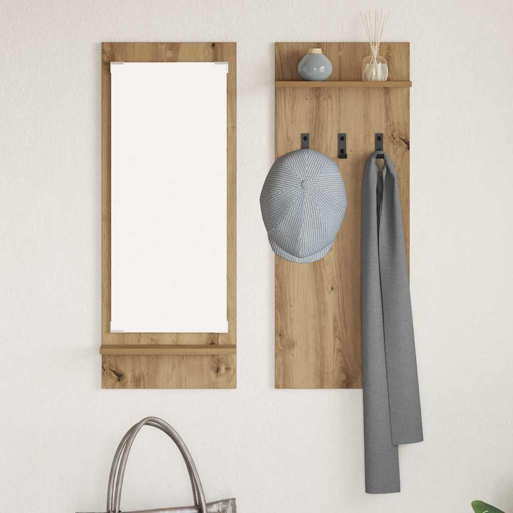 Vegghengt kleshenger artisan eik 70 x 10 x 90 cm Konstruert tre