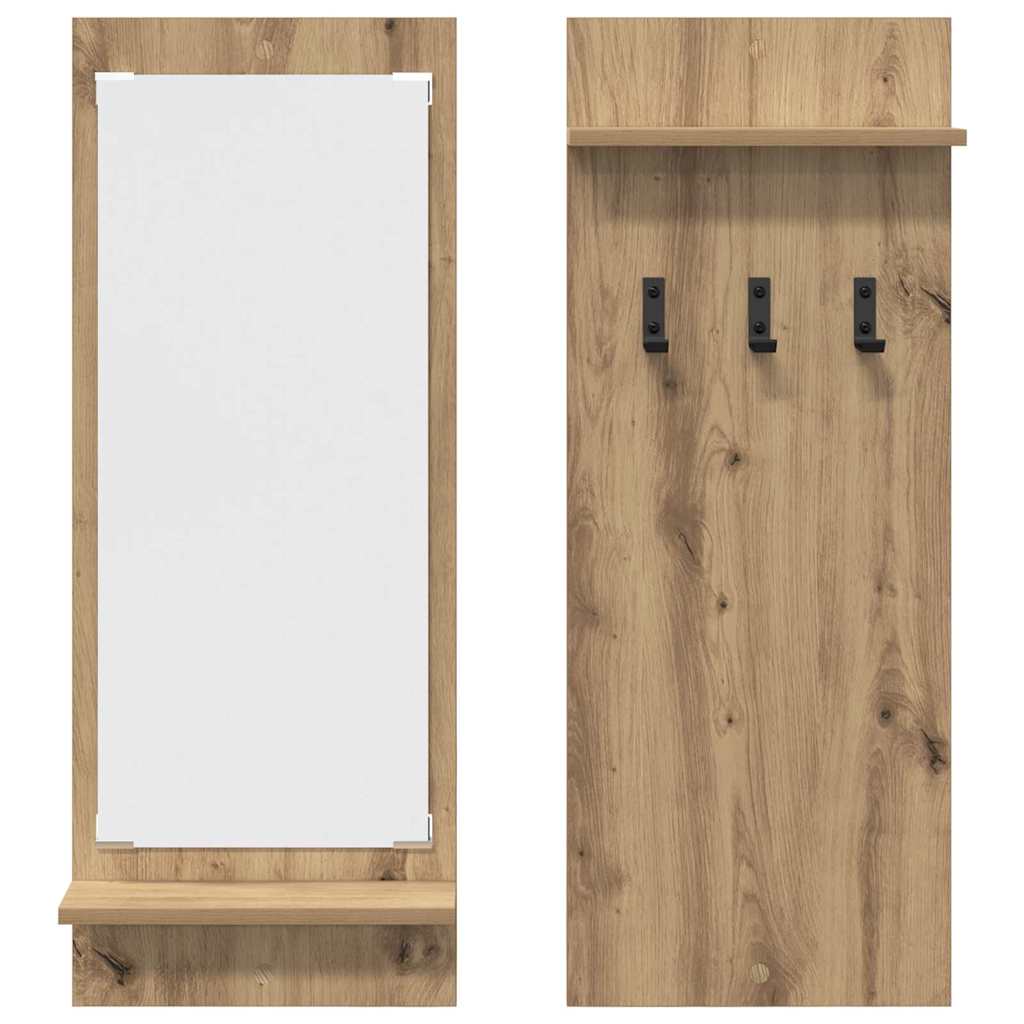 Vegghengt kleshenger artisan eik 70 x 10 x 90 cm Konstruert tre