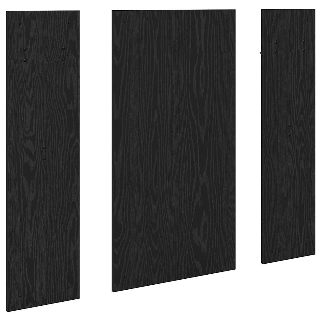 Vegghengt kleshenger Svart Eik 96 x 1,5 x 90 cm Konstruert tre