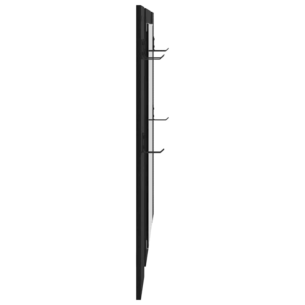 Vegghengt kleshenger Svart Eik 96 x 1,5 x 90 cm Konstruert tre