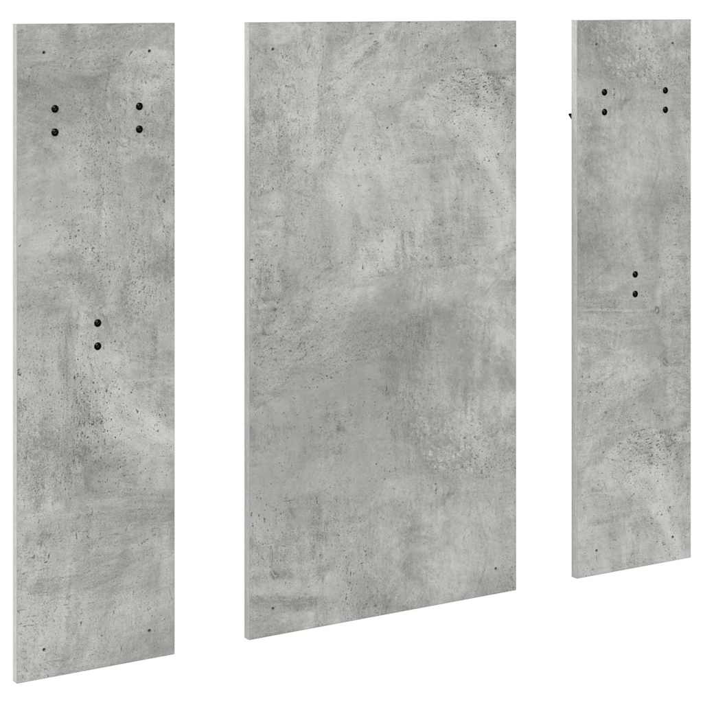 Vegghengt kleshenger Betonggrå 96 x 1.5 x 90 cm Konstruert tre