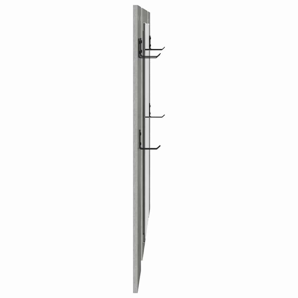 Vegghengt kleshenger Betonggrå 96 x 1.5 x 90 cm Konstruert tre