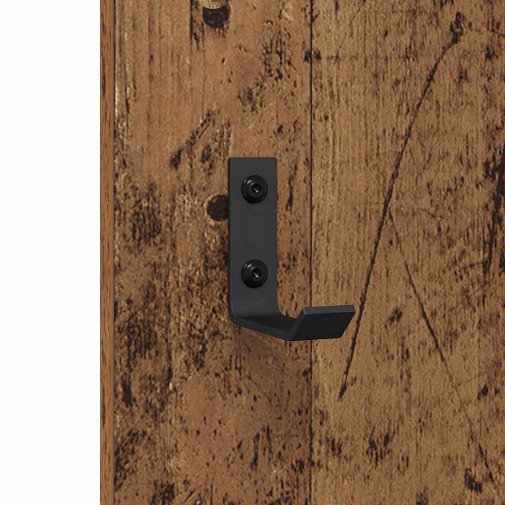 Vegghengt kleshenger Veggmontert Gammelt tre 96 x 1.5 x 90 cm