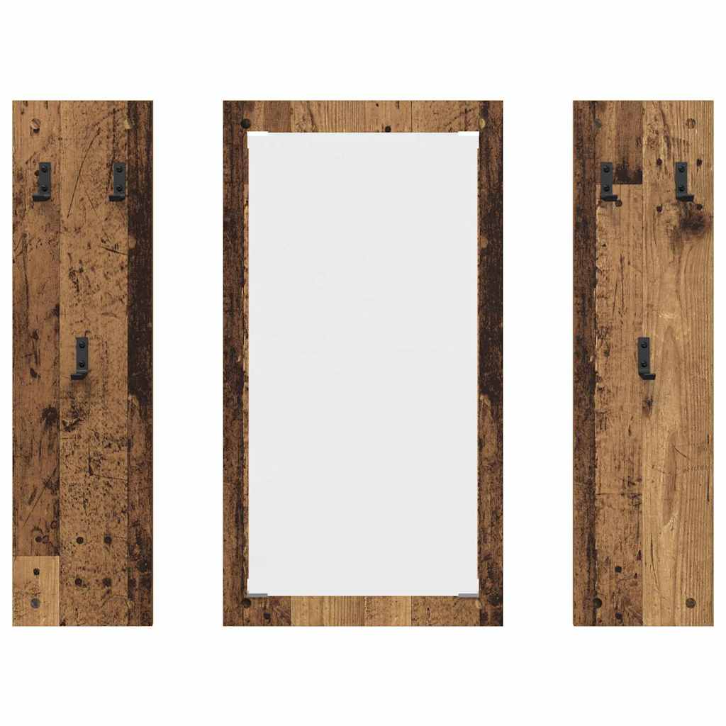 Vegghengt kleshenger Veggmontert Gammelt tre 96 x 1.5 x 90 cm