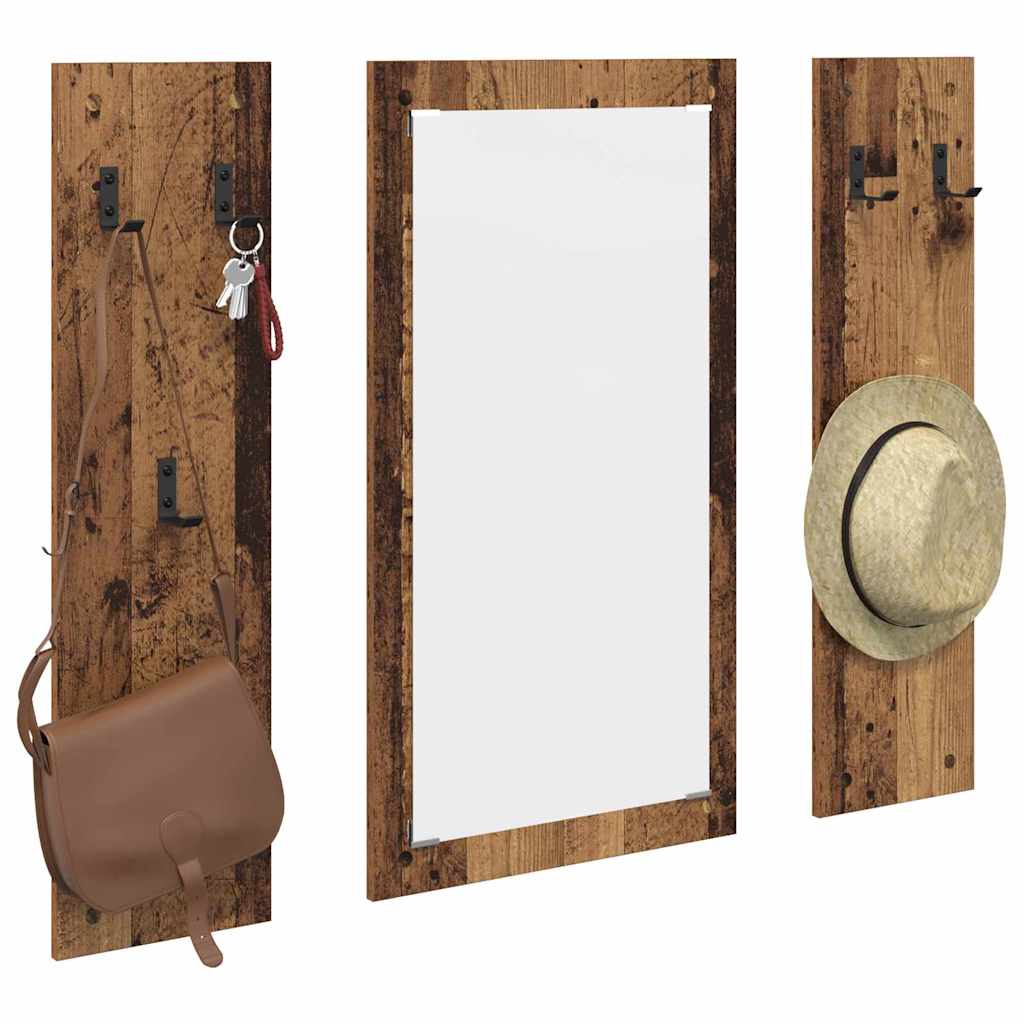 Vegghengt kleshenger Veggmontert Gammelt tre 96 x 1.5 x 90 cm