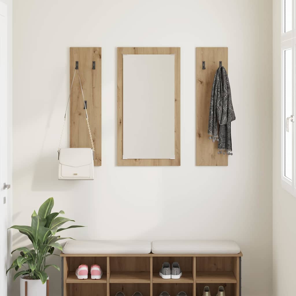 Vegghengt kleshenger Veggmontert artisan eik 96 x 1.5 x 90 cm