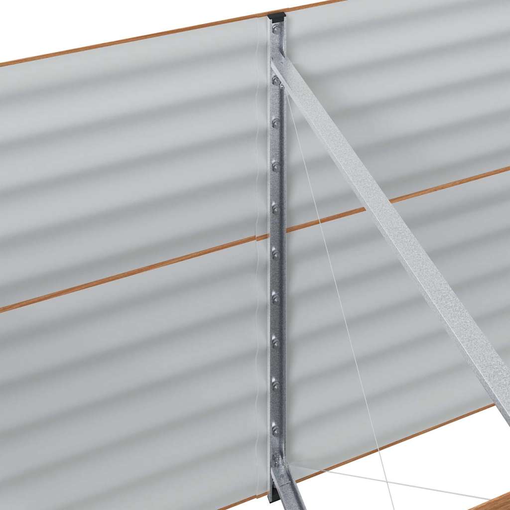 Hevet bed Brun 320 x 80 x 81 cm Stål
