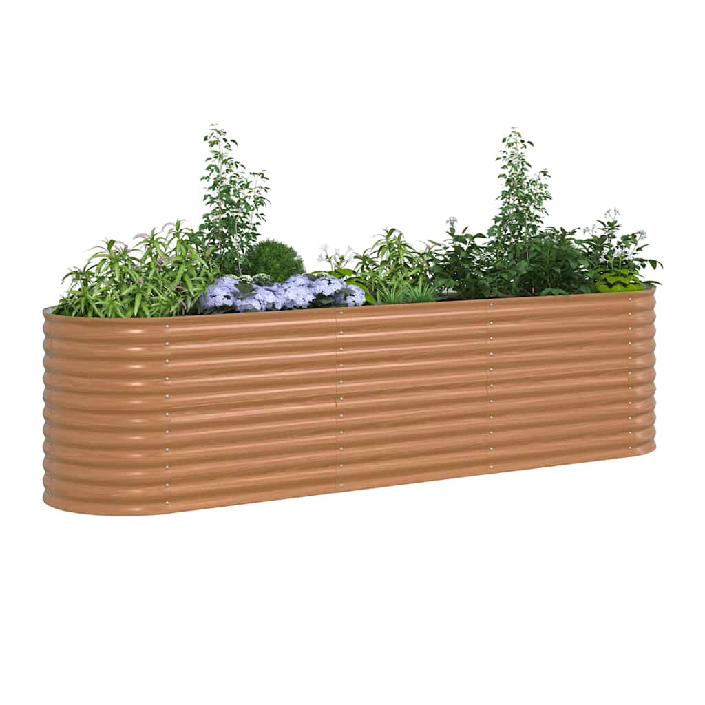 Hevet bed Brun 320 x 80 x 81 cm Stål