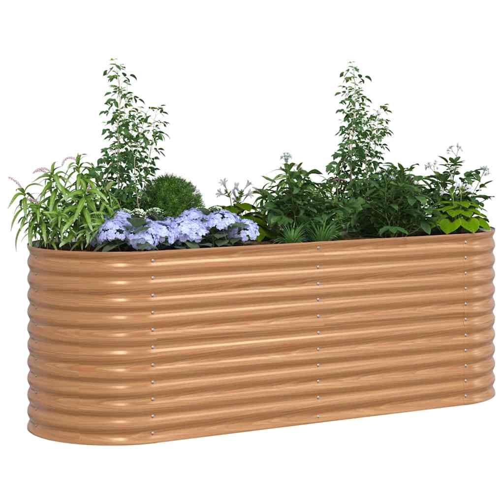 Hevet bed Brun 240 x 80 x 81 cm Stål