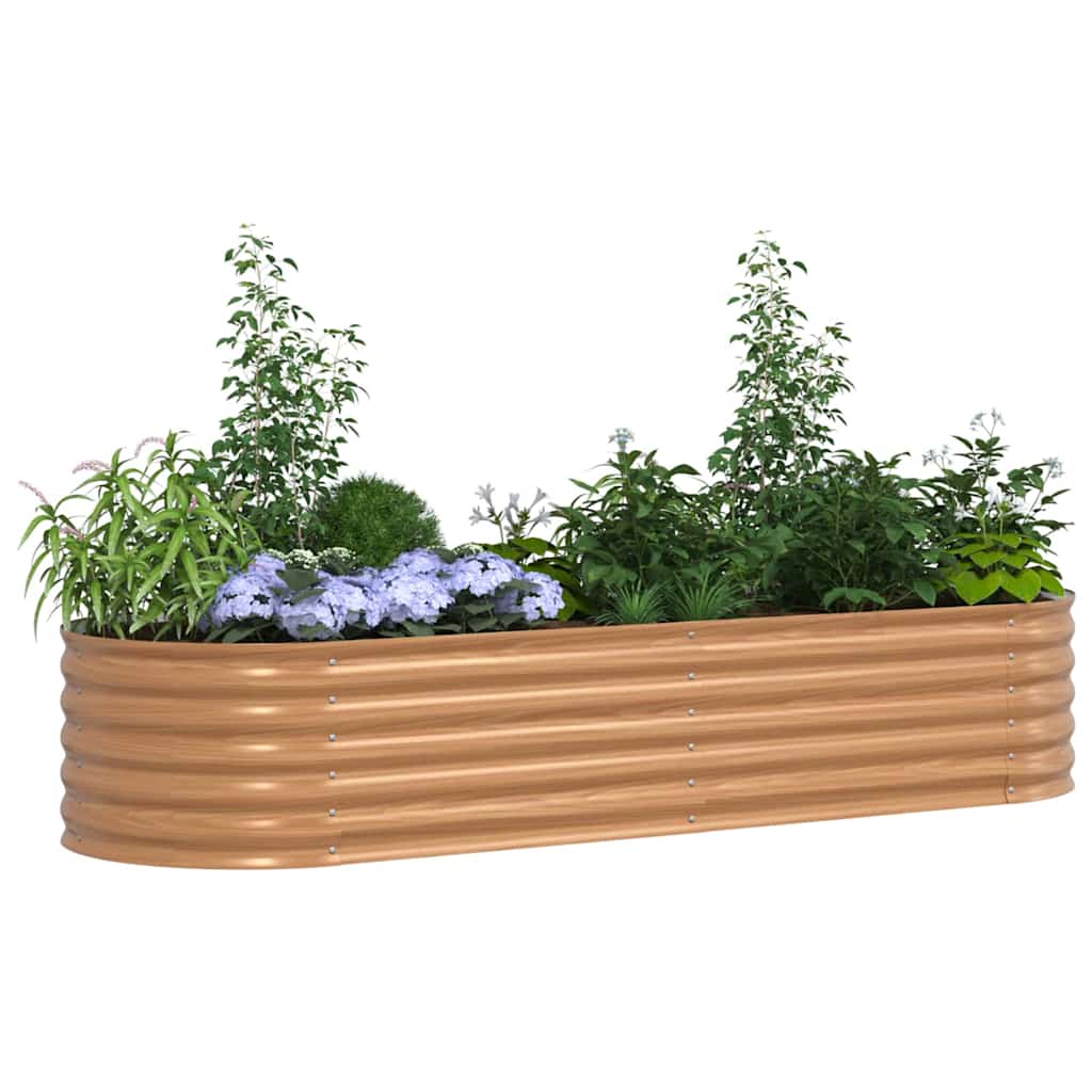 Hevet bed Brun 240 x 80 x 44 cm Stål