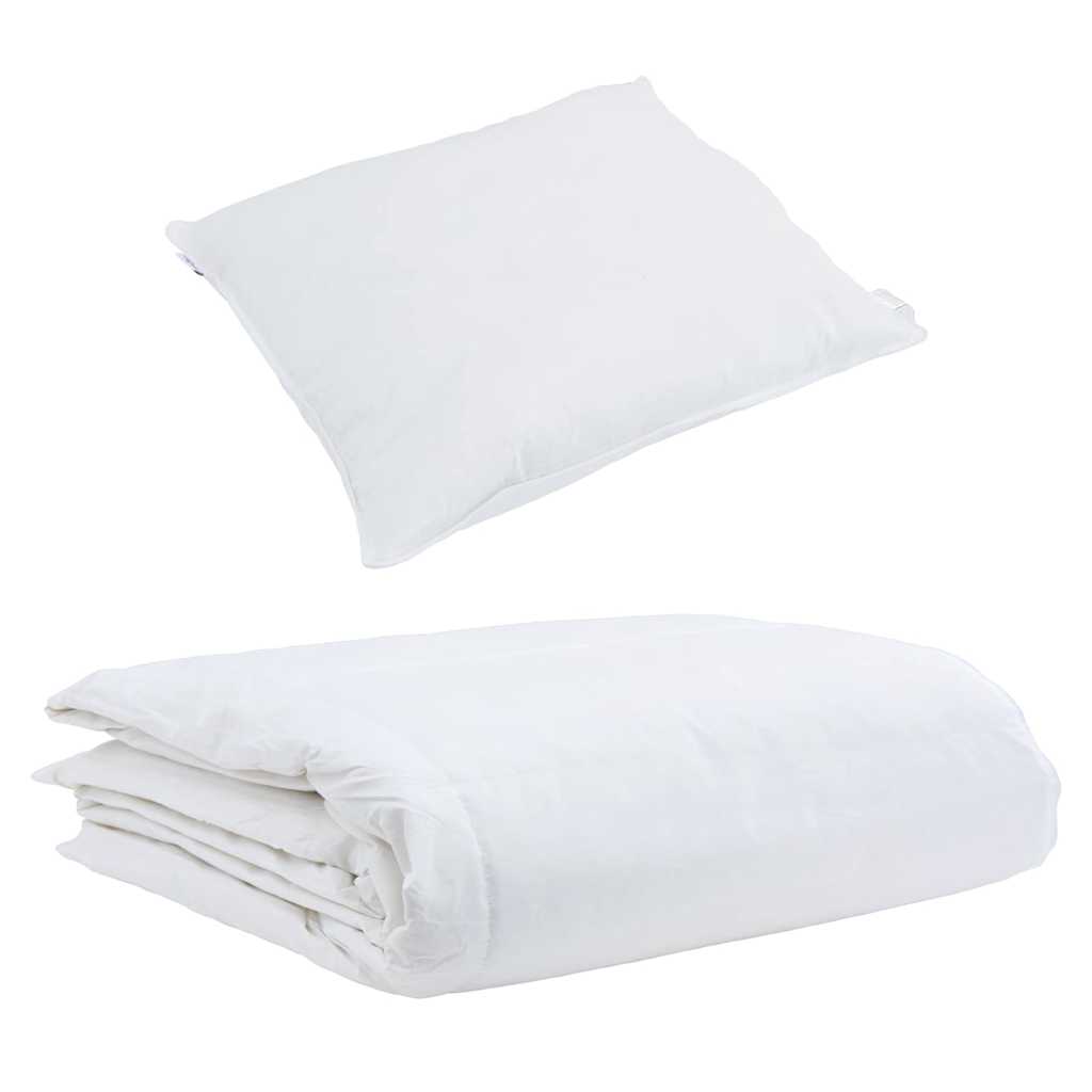 Sommerdyne med pute 2 pcs Hvit Dun Fjær