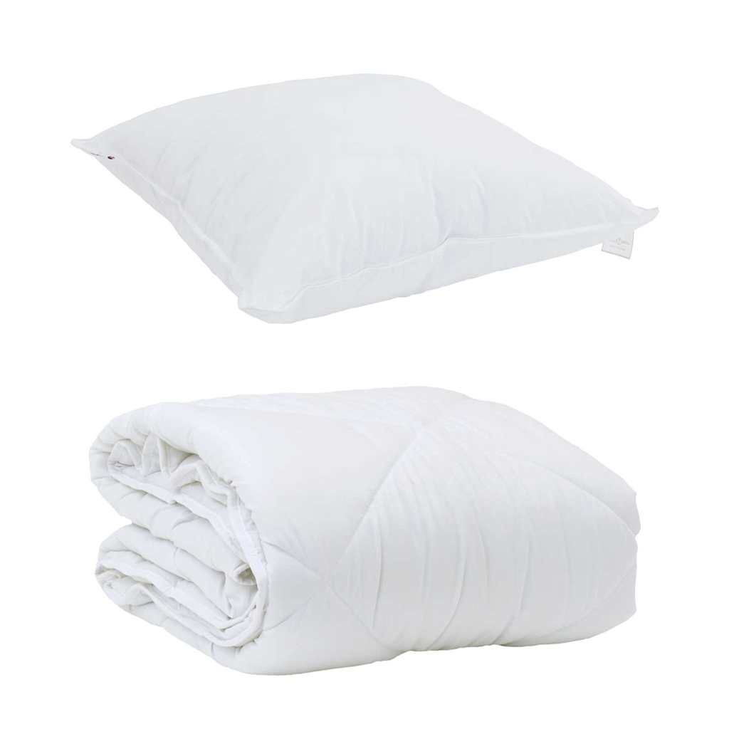 Helårs Duvet med pute 2 pcs Hvit Mikrofiber