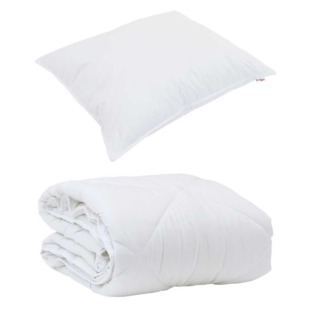 Helårs Duvet med pute 2 pcs Hvit Mikrofiber