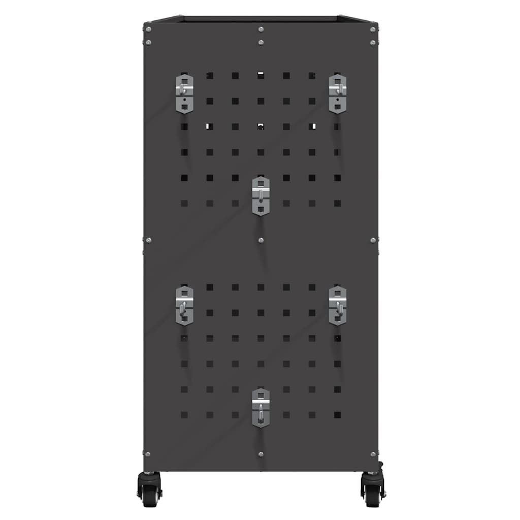Verktøytrolley med hylle Svart 75 x 35 x 73 cm Kaldvalsestål