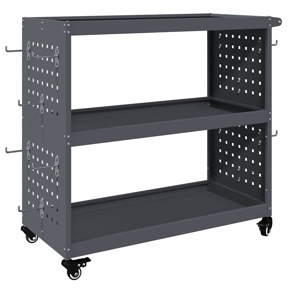 Verktøytrolley med hjul Antrasitt 75 x 35 x 73 cm Kaldvalsestål