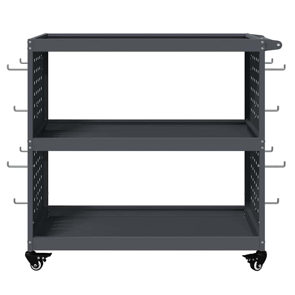 Verktøytrolley med hjul Antrasitt 75 x 35 x 73 cm Kaldvalsestål