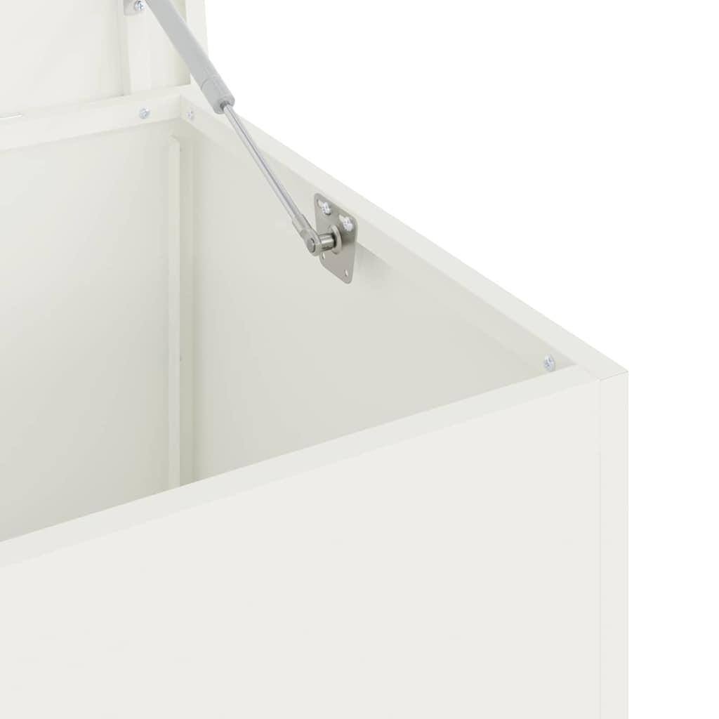 Hageoppbevaringsputeeske Stål 100 x 50,5 x 50 cm 220 Hvit