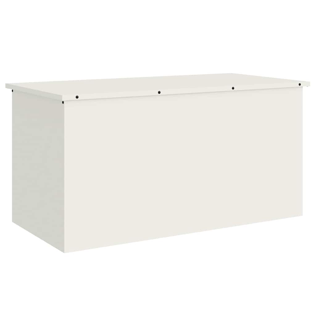 Hageoppbevaringsputeeske Stål 100 x 50,5 x 50 cm 220 Hvit