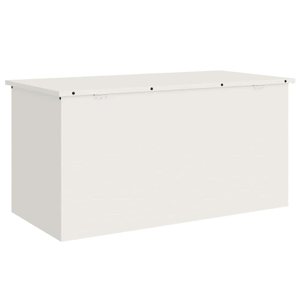 Hageoppbevaringsputeeske Stål 100 x 50,5 x 50 cm 220 Hvit