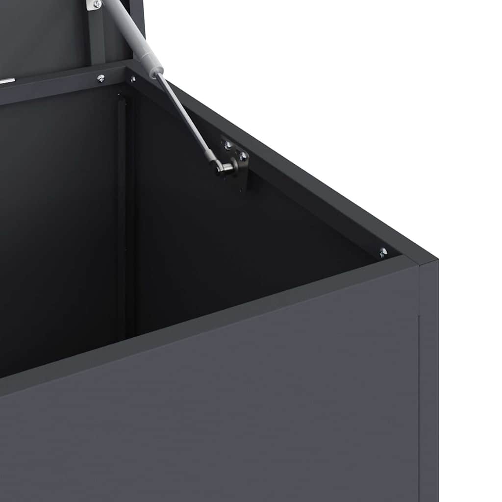 Hageoppbevaringsputeeske Stål 100 x 50,5 x 50 cm 220 Antrasitt