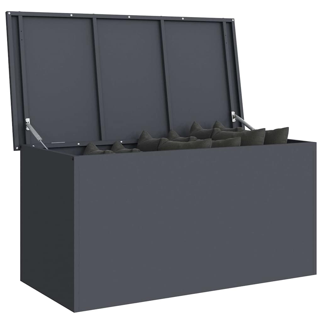 Hageoppbevaringsputeeske Stål 100 x 50,5 x 50 cm 220 Antrasitt