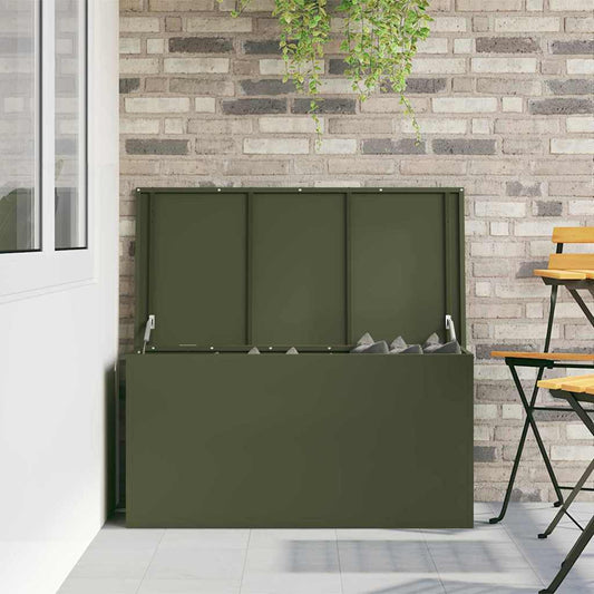 Utendørs Lagringsboks Olivengrønn 100 x 50,5 x 50 cm Stål