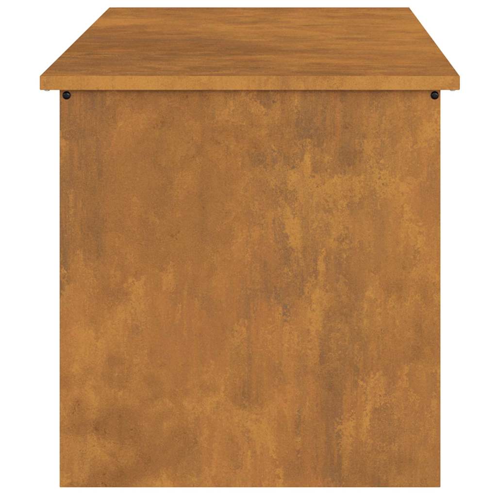 Hageoppbevaringsputeeske Stål 100 x 50,5 x 50 cm 220 Rusten