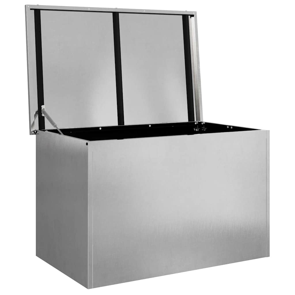 Hageoppbevaringsputeeske Stål 80 x 50,5 x 50 cm 220 sølv