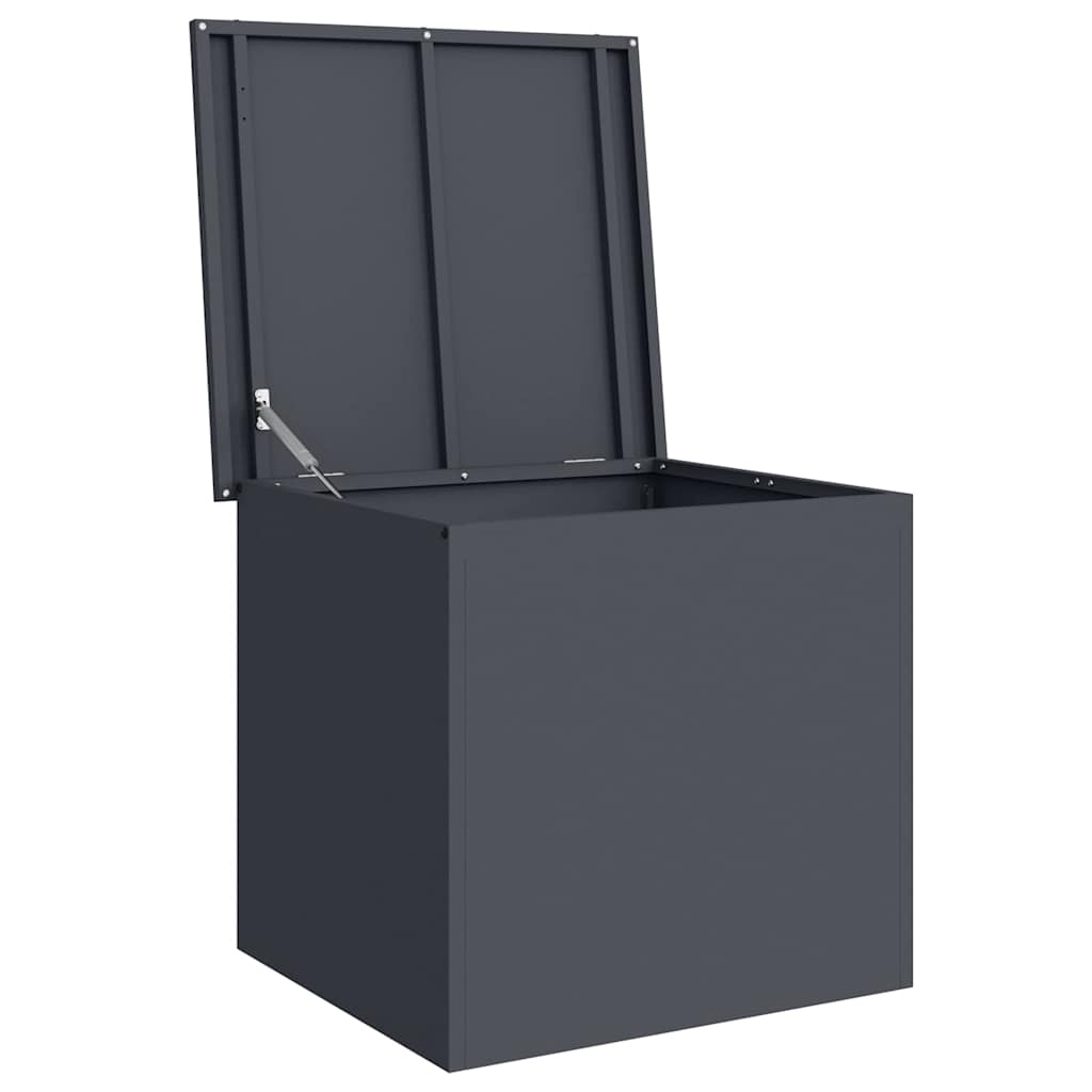 Hageoppbevaringsputeeske Stål 55 x 50,5 x 50 cm 117 Antrasitt
