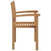 Hage stabelstoler 4 pcs Brun 55.5 x 55.5 x 90 cm Heltre teak