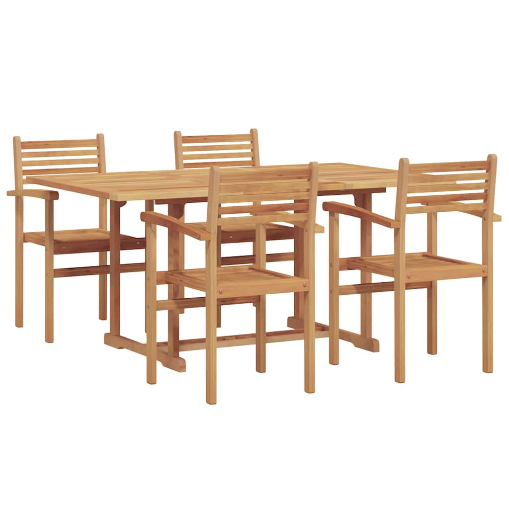 Hage Spisegruppe 5 pcs Naturlig Solid akasietre