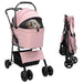 Sammenleggbar kjæledyrvogn Rosa 81 x 47 x 99 cm Polyester