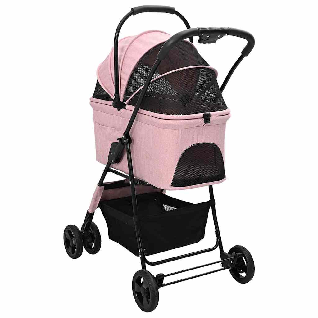 Sammenleggbar kjæledyrvogn Rosa 81 x 47 x 99 cm Polyester