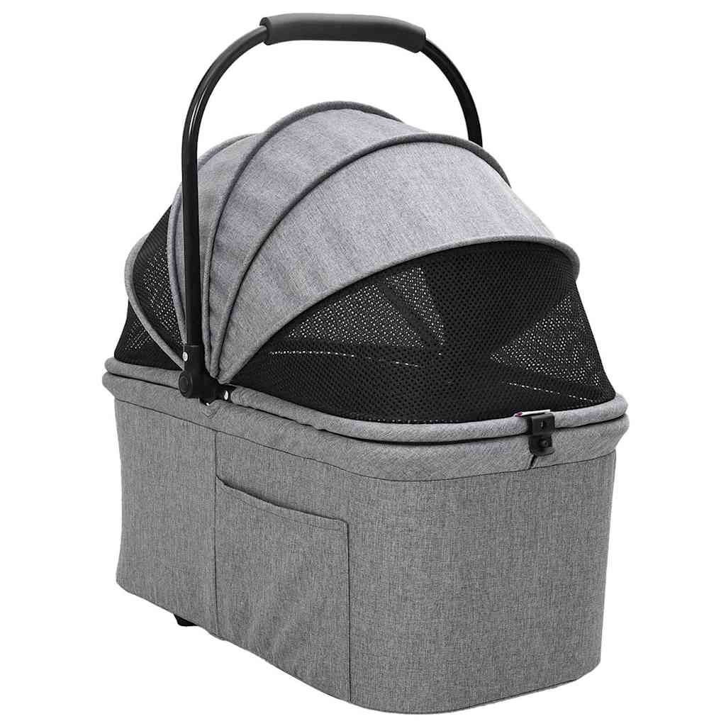 Sammenleggbar kjæledyrvogn Grå 81 x 47 x 99 cm Polyester