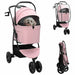 Sammenleggbar kjæledyrvogn Rosa 78 x 54 x 101 cm Polyester