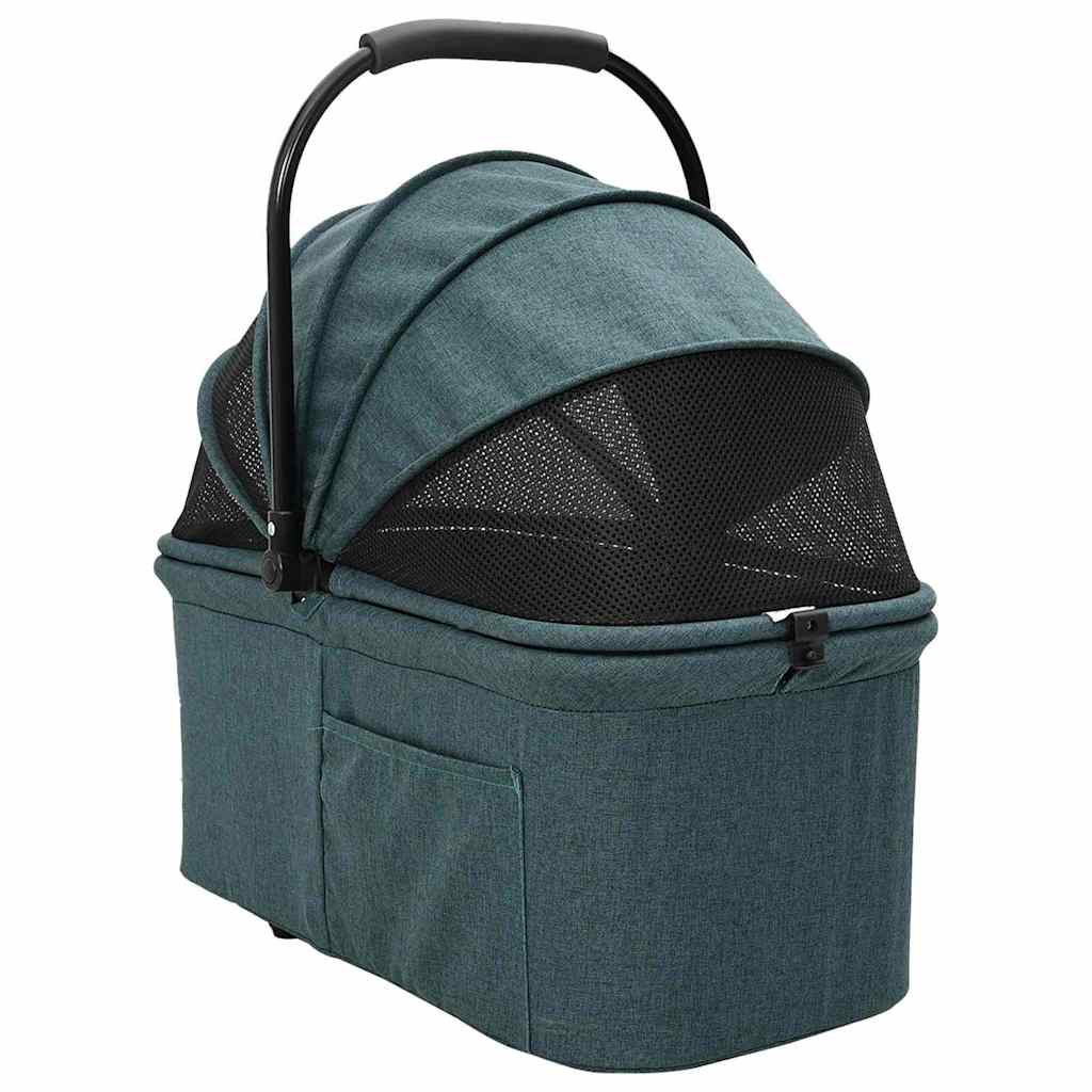 Sammenleggbar kjæledyrvogn grønn 78 x 54 x 101 cm Polyester