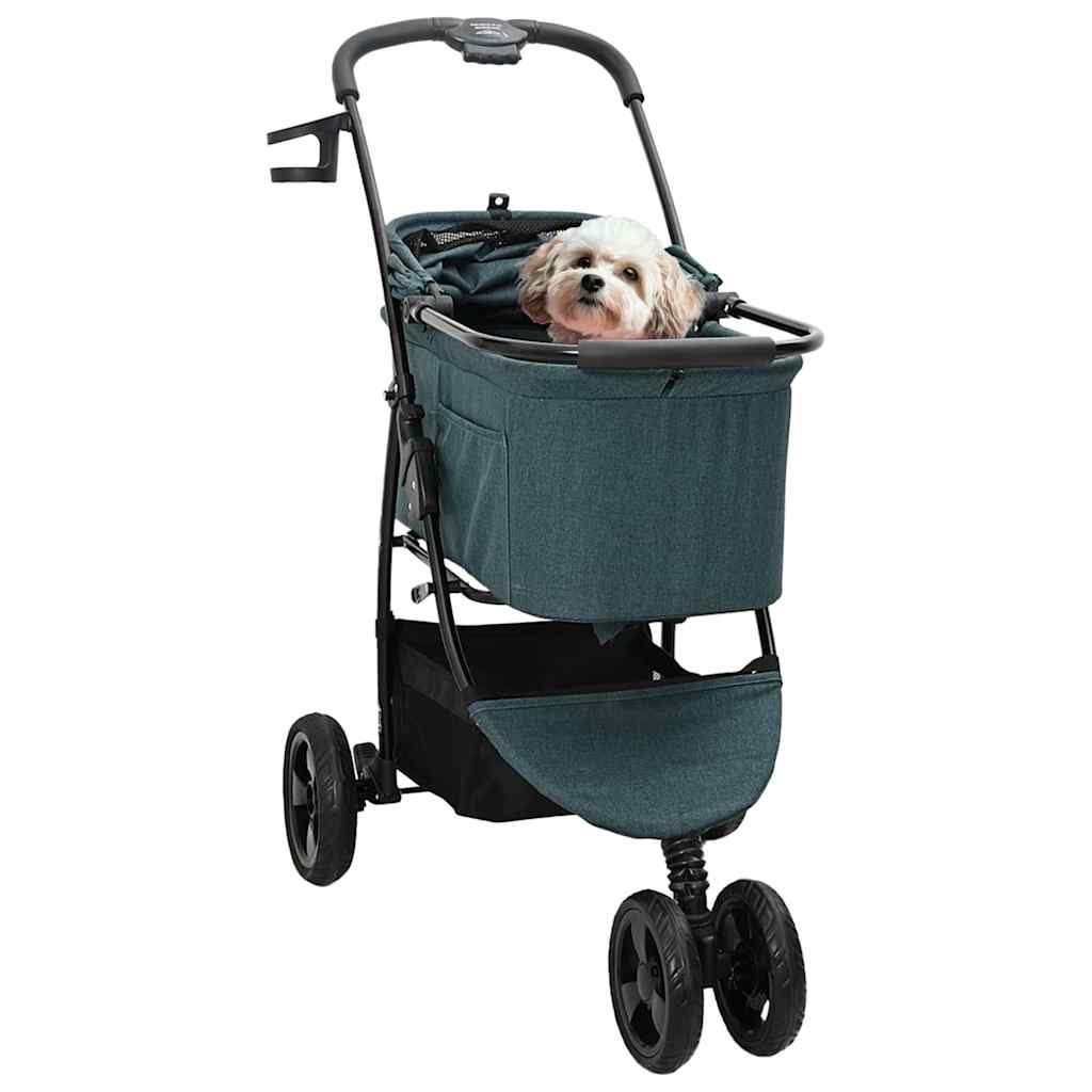 Sammenleggbar kjæledyrvogn grønn 78 x 54 x 101 cm Polyester