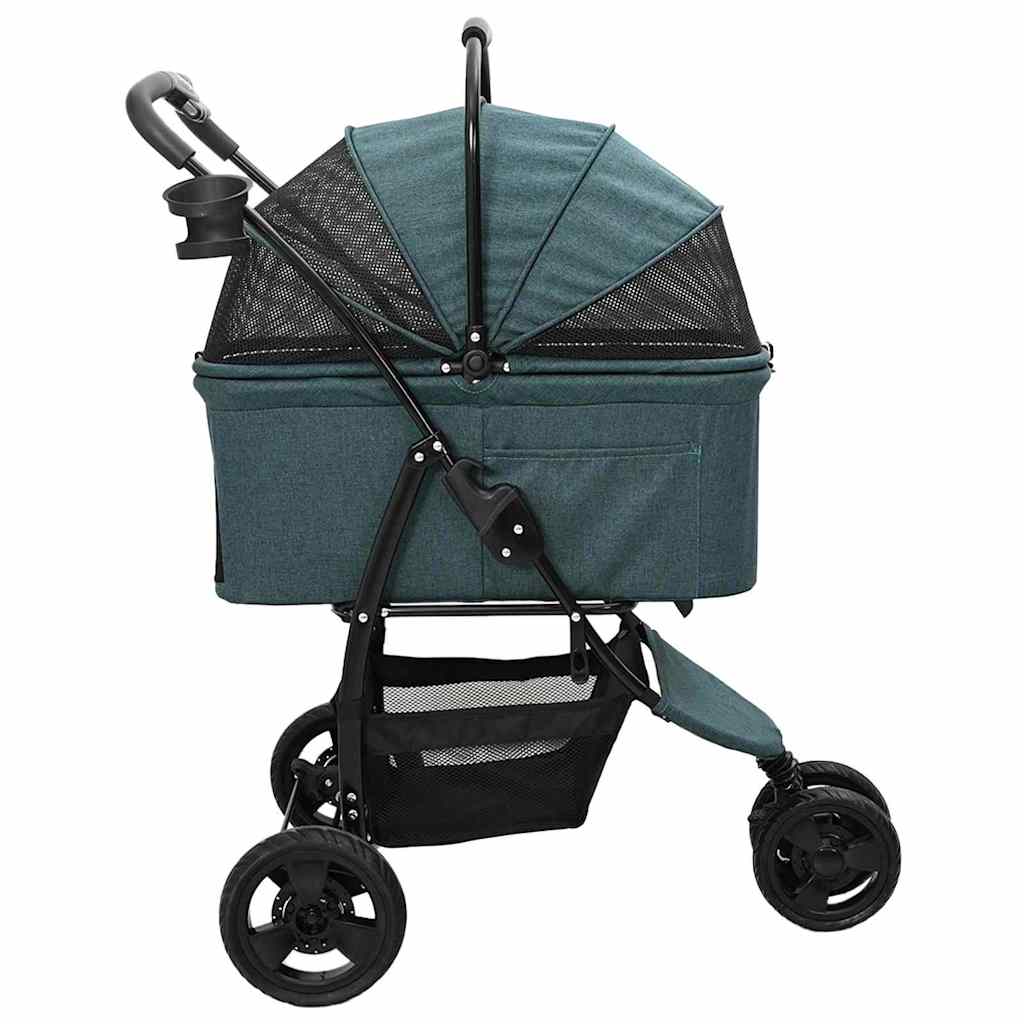 Sammenleggbar kjæledyrvogn grønn 78 x 54 x 101 cm Polyester