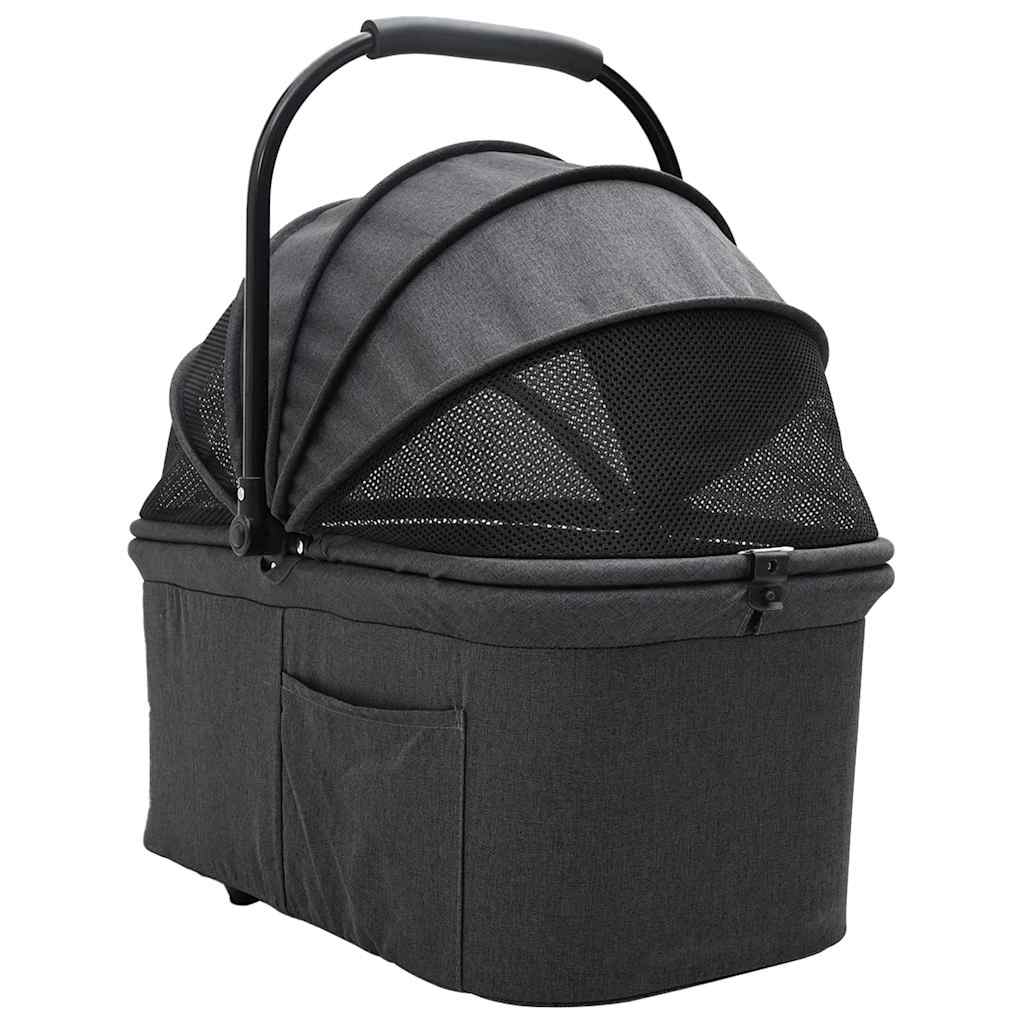 Sammenleggbar kjæledyrvogn Svart 78 x 54 x 101 cm Polyester
