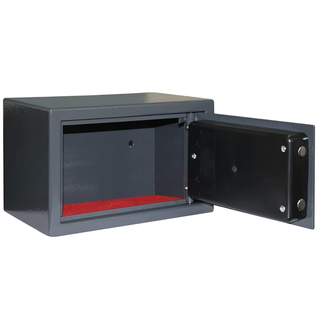 Digital safe med lås Mørke grå 31 x 20 x 20 cm Stål vidaXL